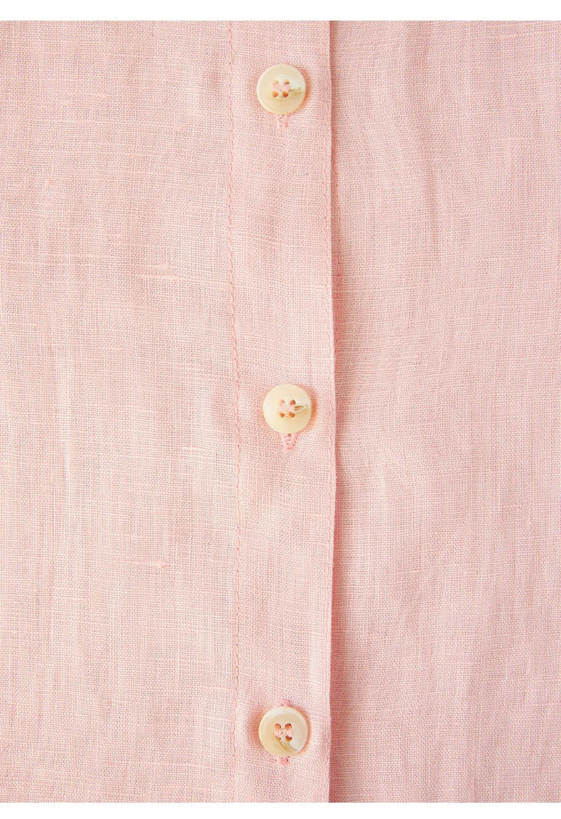 Retro Single-Breasted Collar Loose Shirt