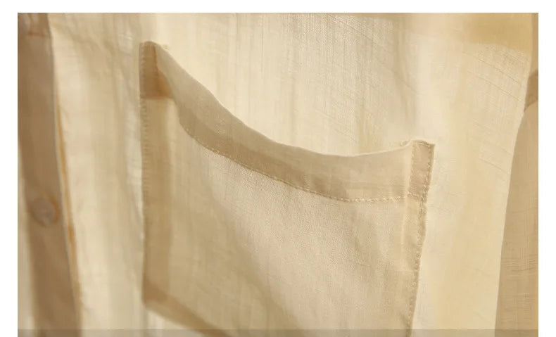 Casual Loose Single-Breasted Long-Sleeved Shirt