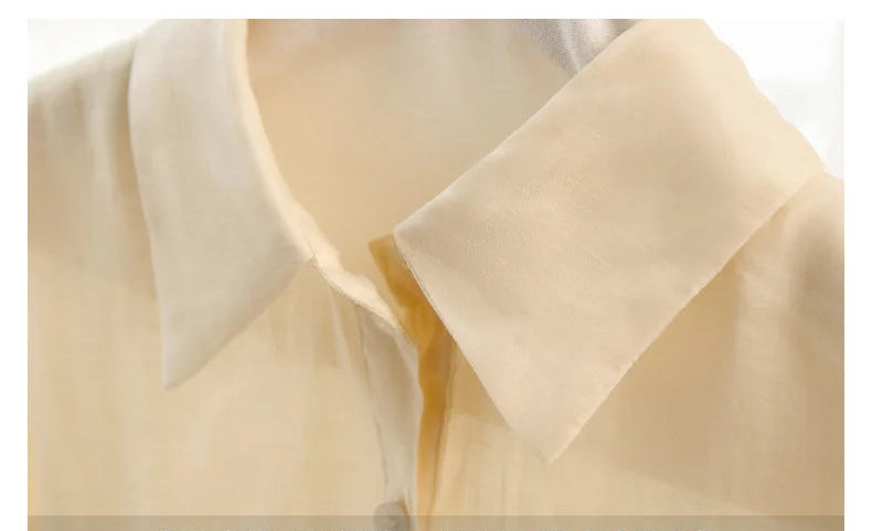 Casual Loose Single-Breasted Long-Sleeved Shirt